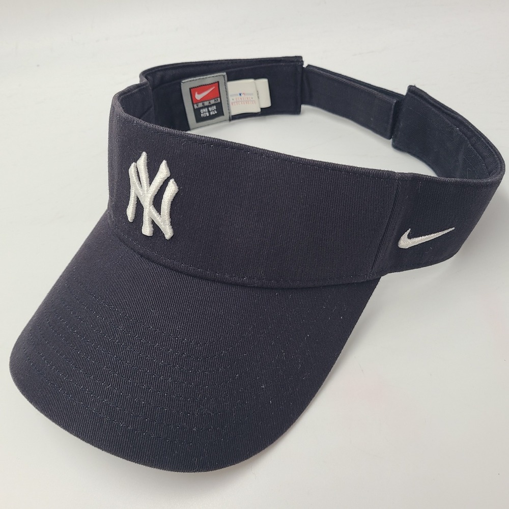 New York Yankees Hat Visor Adjustable Nike Blue White MLB Baseball Logo Men